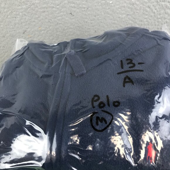 Vintage Polo Ralph Lauren Jacket Boys M(10/12) Blue Fleece‎ Full Zip - Picture 10 of 10